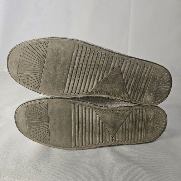 Aldo Etilivia Glitter Women's Size 8.5 Sneakers White Sparkle Iridescent Opal - Picture 5 of 5